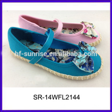 SR-14WFL2144 la cuerda hermosa del cáñamo de las muchachas calza a cabritos los zapatos de los cabritos del vestido calza los zapatos al por mayor